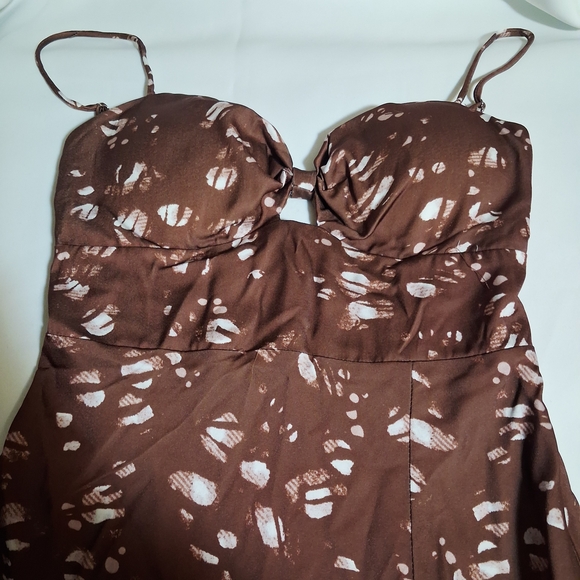 Hello Molly Gimme Whiplash Midi Dress Brown. Size XS NWT - Picture 9 of 16
